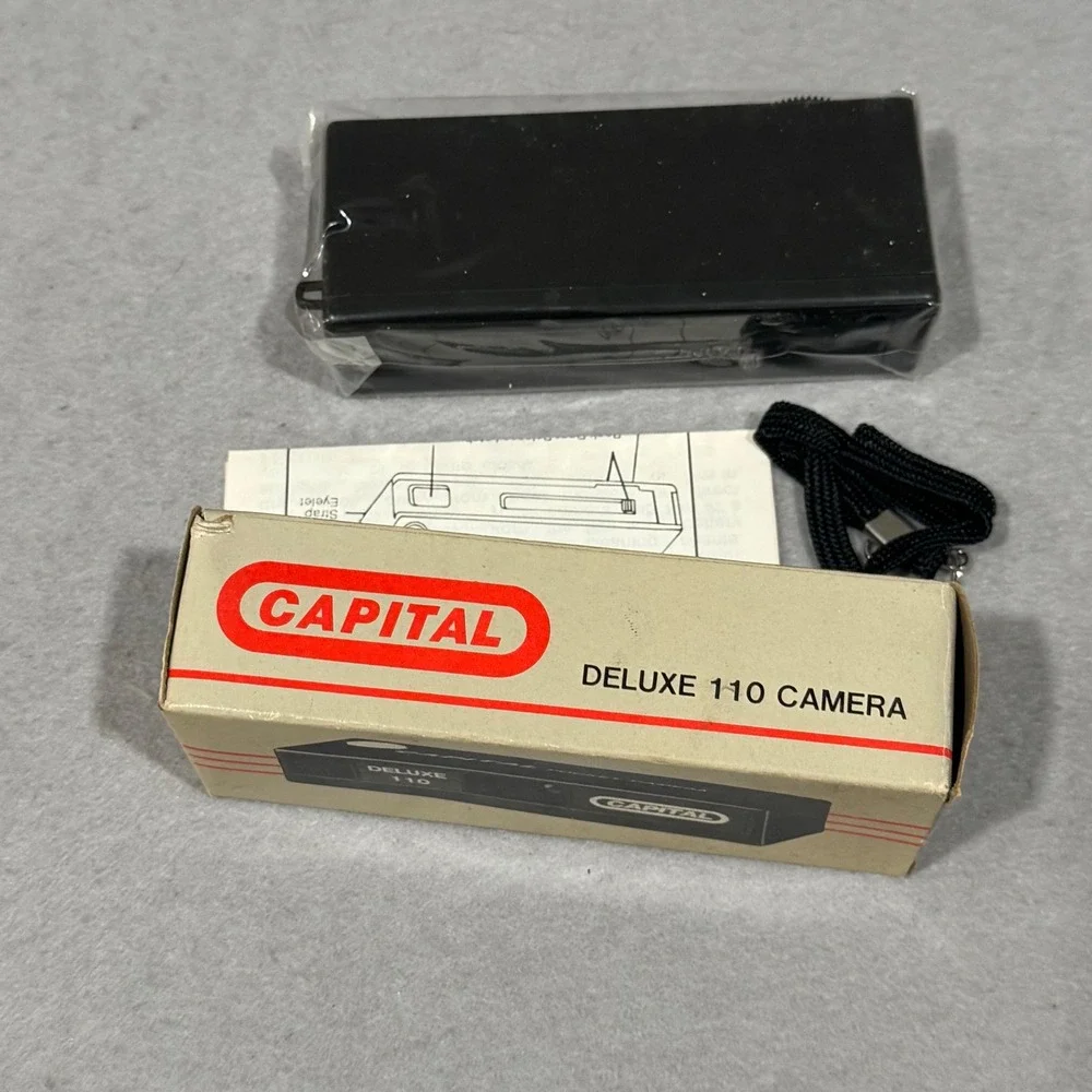 Capital Deluxe 110 Pocket Camera Black Vintage Sealed New Old Stock